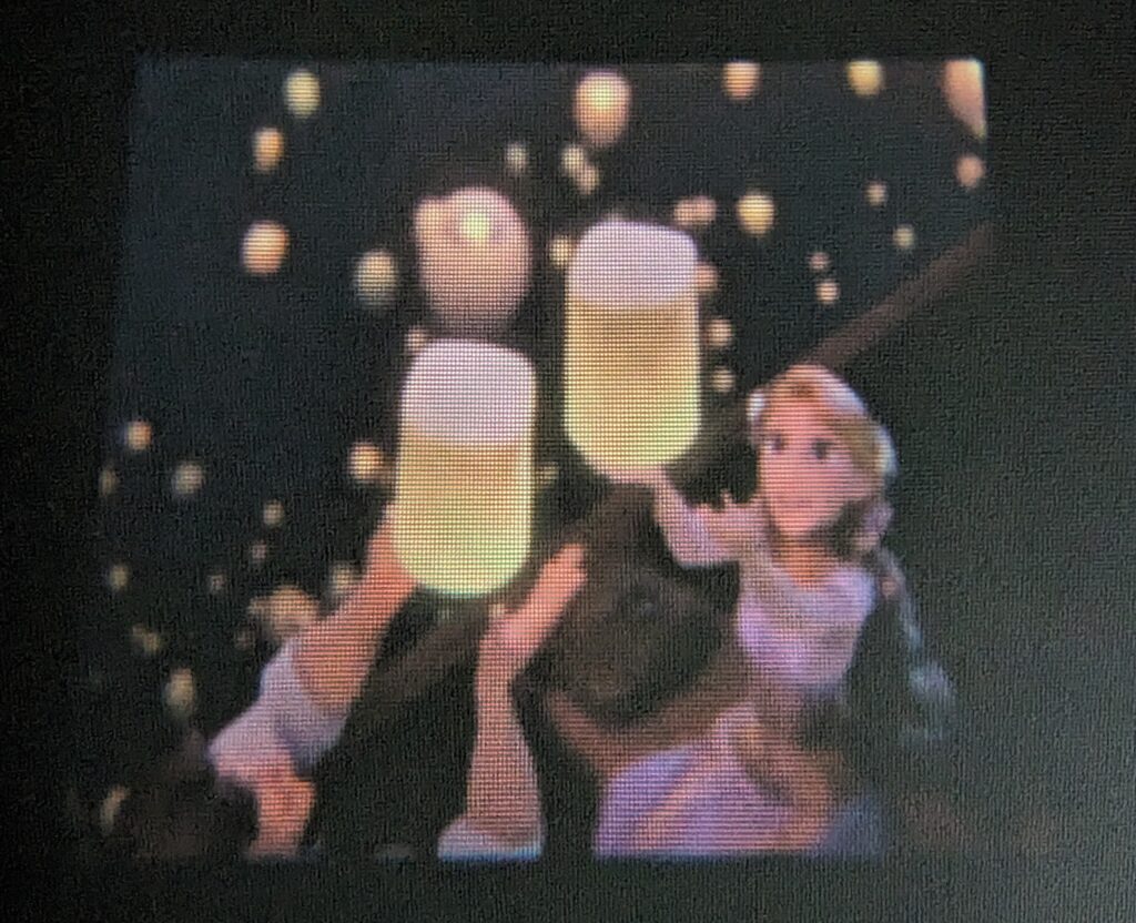 ラプンツェルが灯りを持つ